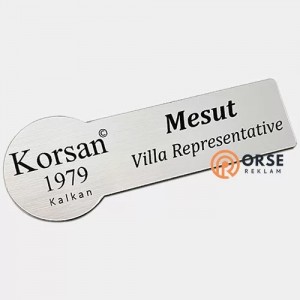 Lazer Kazıma Yaka Kartı